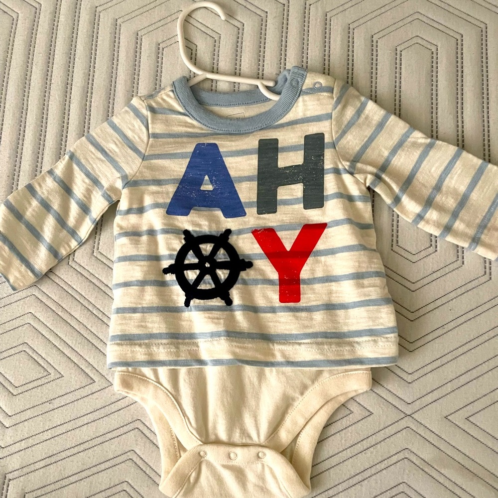 GAP ahoy long sleeve onesie
